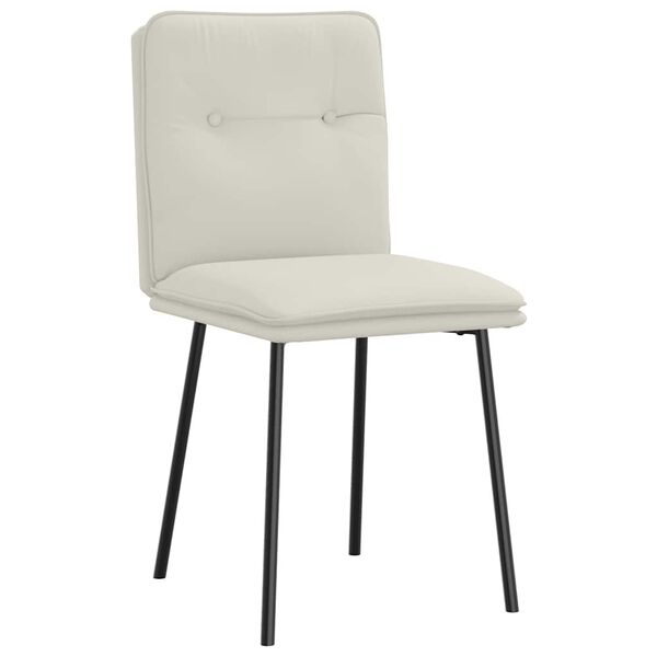 vidaXL Трапезни столове, 4 бр, кремави, кадифе