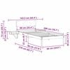 vidaXL Рамка за легло Кафяво 90 x 200 cm Солидно борово дърво