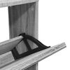vidaXL Шкаф за обувки с огледало, 5 нива, сив сонома, 63x17x169,5 см