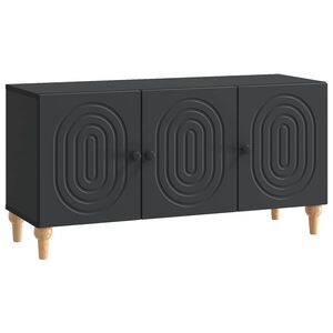 vidaXL ТВ шкаф Черно 99 x 34,5 x 50 см Инженерна дървесина