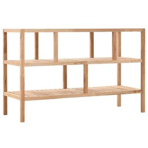 vidaXL Рафт за баня, масивно орехово дърво, 100x40x65 см