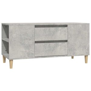 vidaXL ТВ шкаф, бетонно сиво, 102x44,5x50 см, инженерно дърво