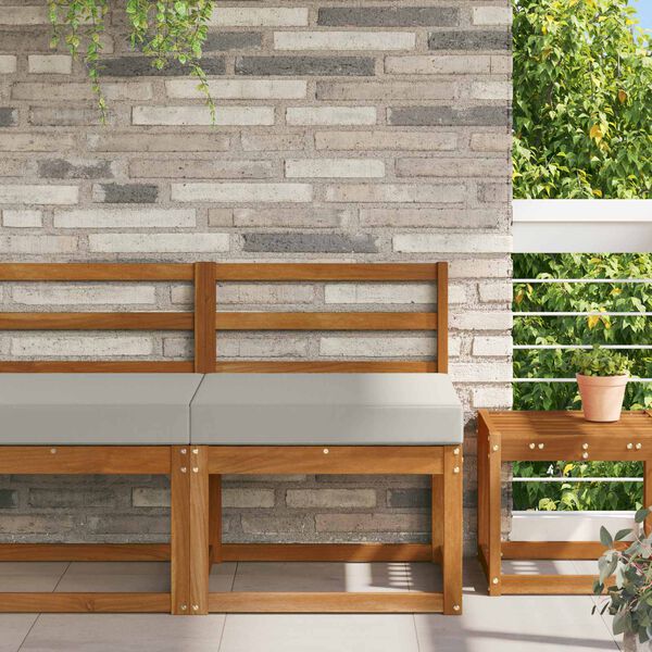 vidaXL Възглавница за диван на открито Сив 60 x 60 x 8 см Полиестер