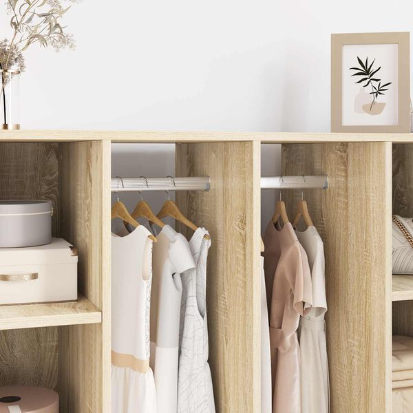 vidaXL Тръба за дрешник 12 pcs Сребрист 764 x 15 x 29 мм