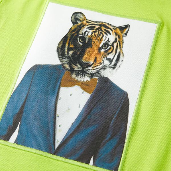 Детска тениска с къс ръкав, лайм, 140