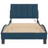 vidaXL Рамка за легло с LED осветление без матрак Hanko, синя, 80x200 см, кадифе