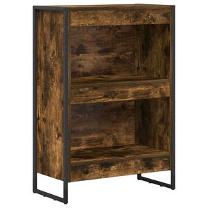 vidaXL Шкаф за книги 60 x 30 x 86,5 см Инженерна дървесина Димящ дъб