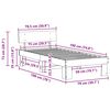 vidaXL Рамка за легло Естествен 75 x 190 cm Солидно борово дърво