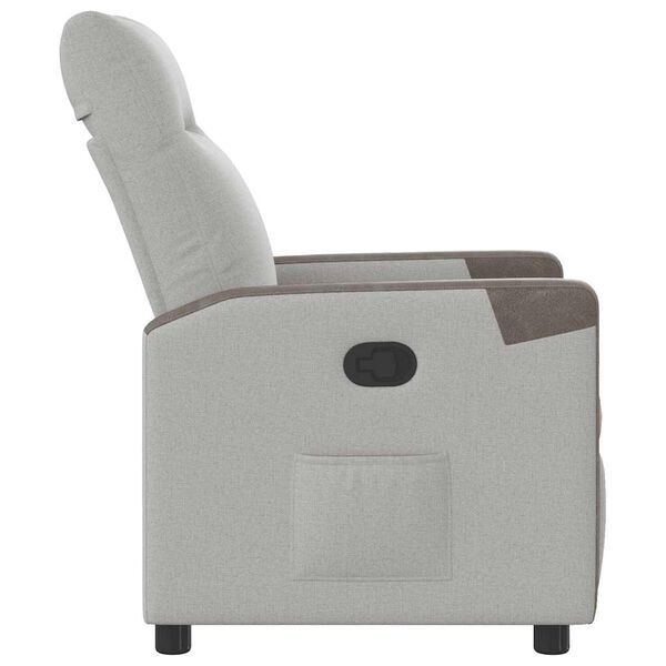 vidaXL Recliner Chair Cloud Grey Fabric