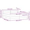 vidaXL Легло с пружинирана основа Светлосиво 200 x 200 cm текстил