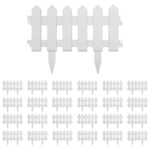 vidaXL Кантове за тревни площи, 25 бр, бели, 10 м, PP