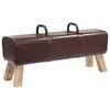 vidaXL Пейка Тъмен кафяв 110 x 30 x 45 см Истинска