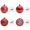 vidaXL Комплект коледни топки 61 pcs Многоцветен Пластмаса
