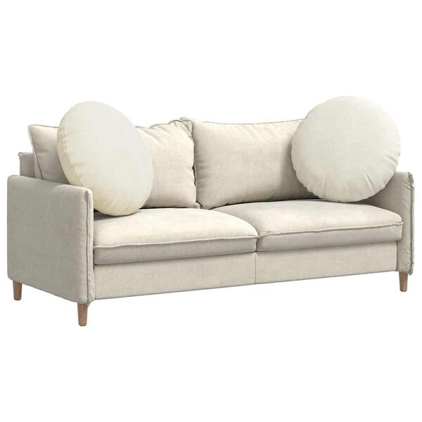 vidaXL Възглавници за седалки 2 pcs Крем &Oslash; 80 x 29 см Кадифе