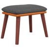 vidaXL Табуретка, тъмносива, 45x29,5x35 см, текстил и изкуствена кожа