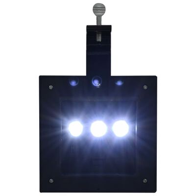 vidaXL Външни соларни лампи 12 бр LED квадратни 12 см черни