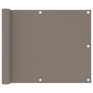 vidaXL Балконски параван, таупе, 75x400 см, плат оксфорд