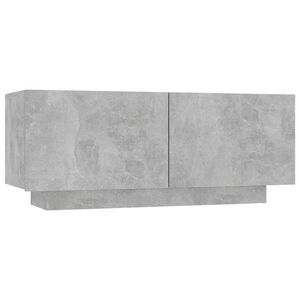 vidaXL Нощно шкафче, бетонно сиво, 100x35x40 см, инженерно дърво