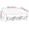 vidaXL 3-местен масажен реклайнер, таупе, микрофибърна тъкан