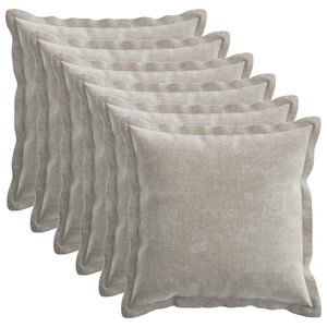vidaXL Калъфка за възглавница 6 pcs HOUTEN Светлосиво 50 x 50 cm