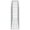vidaXL Дъговидна габионна кошница 150x30x80/100 см поцинковано желязо