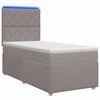 vidaXL Континентално легло с матрак Таупе 90 x 190 cm Текстил
