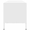 vidaXL ТВ шкаф бял 202x39x43,5 см студеновалцувана стомана