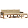 vidaXL Комплект дивани за открито 4 pcs Натурален и Бежов