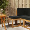 vidaXL Външен стол-бенч Солидно акациево дърво Естествен