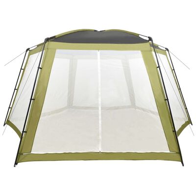 vidaXL Палатка за басейн, текстил, 660x580x250 см, зелена