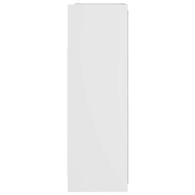 vidaXL Шкаф за баня с огледало, бял, 62,5x20,5x64 см, ПДЧ