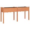 vidaXL Саксия с вложка, кафява, 161x45x76 см, масивна ела