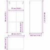 vidaXL Висящ шкаф Димян дъб 40 x 29,5 x 80 см Инженерно дърво
