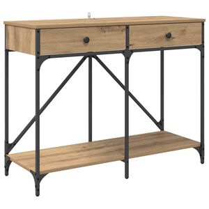 vidaXL Конзолна маса Дъб 100 x 39 x 78,5 см Инженерна дървесина