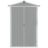 vidaXL Градинска барака, сива, 116x45x175 см, поцинкована стомана