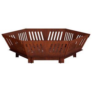 vidaXL Огнище Ръждясало 60 x 60 x 18 см Кортенова стомана