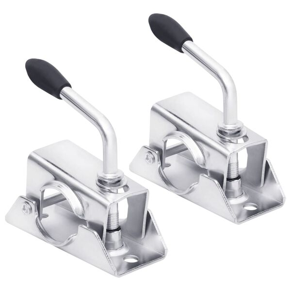 vidaXL Скоби за опорни колела 2 бр 13,5x6,5x14 см поцинкована стомана