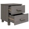vidaXL Нощни шкафчета HAMAR 2 бр светлосиви 40x35x44,5 см бор масив