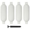 vidaXL Броня за лодка 4 бр бяла 51x14 см PVC