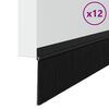 vidaXL Самозалепващи се четки за уплътняване на врати 12 pcs Черно