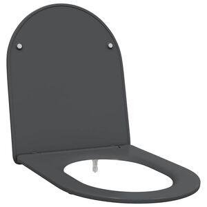 vidaXL Тоалетна седалка Антрацит 47 x 36 x 3,4 см Дуропласт