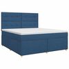 vidaXL Континентално легло с матрак Синьо 140 x 190 cm Текстил