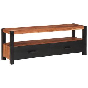 vidaXL Медийно шкафче Кафяво 110 x 30 x 40 cm Солидно акациево дърво