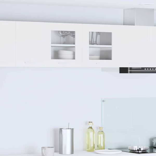 vidaXL Висящ шкаф със съхранение Бяло 80 x 31 x 40 см Инженерно дърво