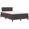 vidaXL Легло с пружинирана основа Тъмен кафяв 120 x 200 cm текстил