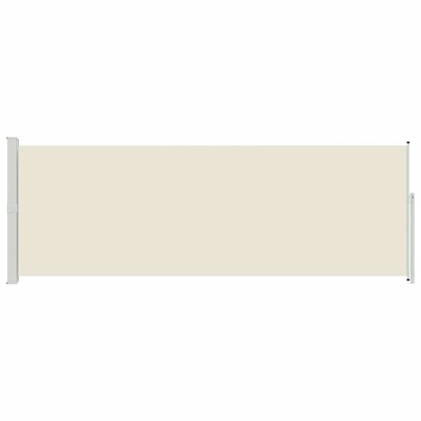 vidaXL Прибираща се странична тента, 160х500 см, кремава