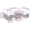 vidaXL Градински Софа Комплект със съхранение 11 pcs Черно Полиратан