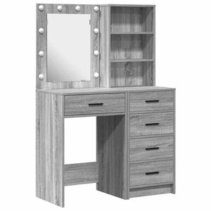vidaXL Тоалетка 2 бр. Сив 50 x 41 x 135 см Инженерна дървесина
