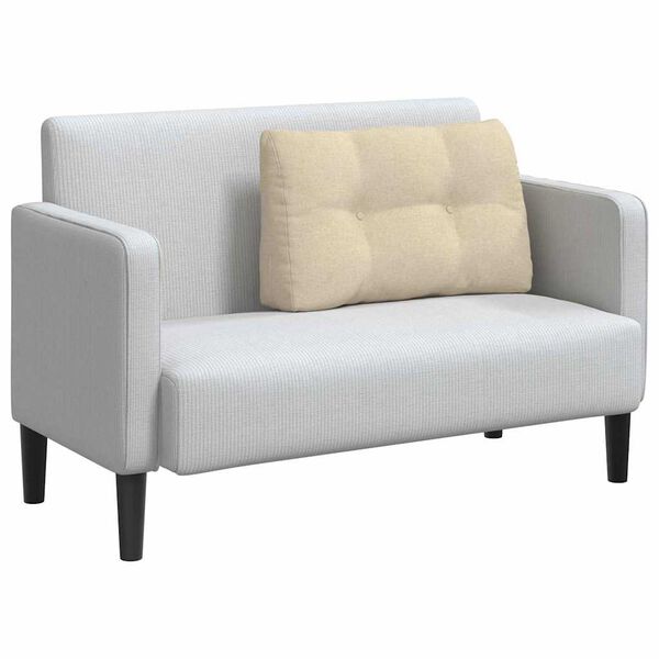 vidaXL Възглавница за гръб Крем 80 x 24 x 50 см текстил