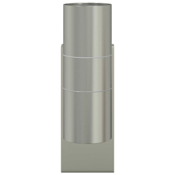 vidaXL Външна стенна лампа Сребрист 7 x 10 x 22 см Неръждаема стомана